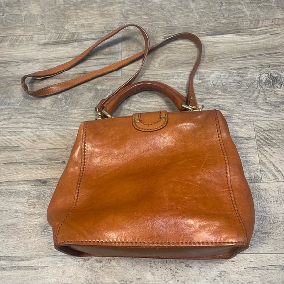 VTG Italy Unbranded Leather Doctor Crossbody Bag - Picture 7 of 14